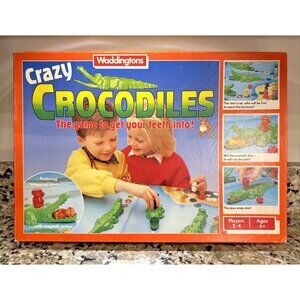Vintage Waddingtons Crazy Crocodiles Board Game 1988 Very Rare 100% Complete